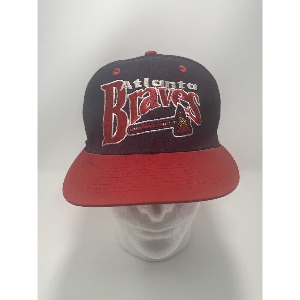 Vintage Atlanta Braves The Game MLB Baseball Hat Tomahawk Fitted Size 7 Cap RARE